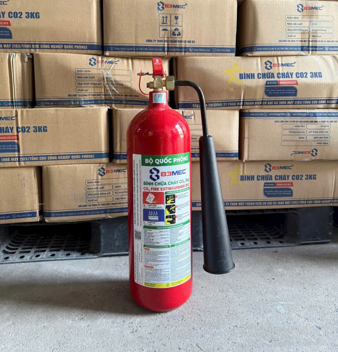 THÔNG TIN BÌNH CHỮA CHÁY CO₂ 3KG – 83MEC